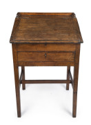 Clerk's standing desk, full Australian cedar construction, with square tapering legs, early 19th century, 102cm high, 68cm wide, 63cm deep.