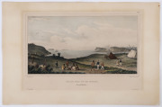 LOUIS AUGUSTE DE SAINSON (1801 - 1887) VUE DU PORT DU ROI GEORGES. (Nouvelle-Hollande.), hand-coloured lithograph from the "Voyage de la corvette l'Astrolabe", 1833, with the blind stamp of Jules Dumont d'Urville, Commander of the Astrolabe, 33 x 50.5cm ( - 2