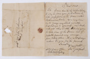 EARLY SETTLERS & EX-CONVICTS AT WINDSOR, NEW SOUTH WALES: A letter, dated 27th November 1835, written at the request of SAMUEL TERRY (convicted of the theft of 400 pairs of stockings and sentenced to transportation for seven years in 1800) from his office - 3