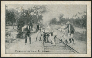 c1906 Arras Press: Ned Kelly Series "Pulling Up The Line At Glenrowan'.