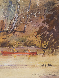 WENDY COURTNEY, On the lake, watercolour, signed lower right,