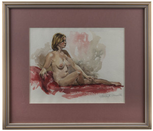 STANLEY K. FARRELL (1907 - 2000) Nude studies, (2), watercolour & ink, both signed lower right, both 25 x 32cm. With biographical details verso.
