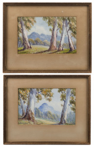 HERBERT CLARKE SIMPSON (1879-1966), 'Glasshouse' and 'Dayboro', watercolours, both signed at lower right, 15x22cm each, both framed & glazed