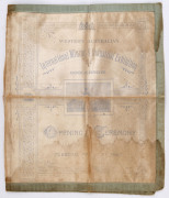 INTERNATIONAL MINING & INDUSTRIAL EXHIBITION, COOLGARDIE, WESTERN AUSTRALIA, 1899. Silk commemorative Opening Ceremony program with an image of the Exhibition building and the opening date (March 21, 1899) on the front, the internal pages providing detail