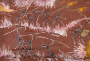 BYRAM MANSELL "Dreamtime" screen print on silk, circa 1960, ​110 x 170cm - 3