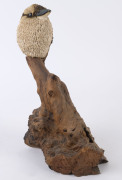 Five Australian ceramic animal ornaments mounted on mallee root, 20th century, the largest 41cm high - 2