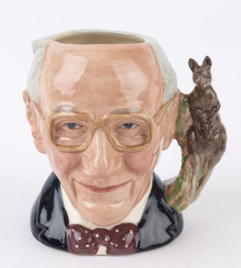 ROYAL DOULTON "John Shorter" character jug, limited edition 705/1500. Note: Kangaroo handle. Signed by John Shorter on the base, 11cm thigh