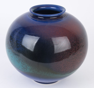 ARNAUD BARRAUD studio pottery vase, stamped "A.B.", 28cm high, 28cm wide