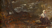 CHARLES ROLANDO (1844 - 1893), Upper Yarra, oil on canvas, signed and dated 1885 lower left, 60 x 101cm (91 x 131cm framed). Provenance: Leonard Joel, Australian Paintings, Melbourne, 07/07/1982, Lot No. 149. - 3