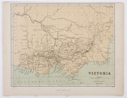 A range of full page steel engraved plates from "Australia by Edwin Carton Booth", engraved from drawings and paintings by Prout, Chevalier, and Carr, together with several maps and a title page. (18 items). All 27 x 21.5cm overall. - 2