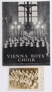 The VIENNA BOYS' CHOIR in Australia, June 1954: the program, together with a RP postcard, signed verso by 11 of the touring party. (2 items).