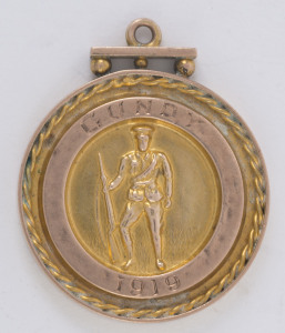 9ct gold fob (5gms) presented to SGT. H. FERRY, by the residents of GUNDY "For Duty Well Done." Gundy is a small village near Muswellbrook, New South Wales. 