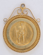 15ct gold fob (5.9gms) presented to SGT. R.T. STEWART, 12263, A.M.T.S. "From residents of YARRAWONGA for Services Abroad in the Great War - 1914 - 1918 -" Yarrawonga is a town on the Victorian side of the Murray River.