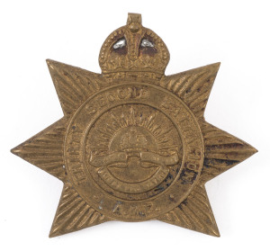 THIRTY SECOND BATTALION, A.M.F. brass hat badge.