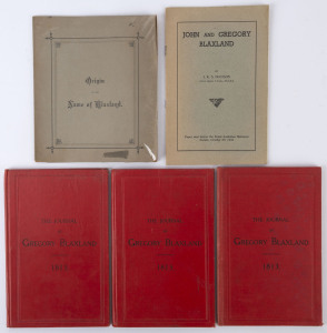 GREGORY BLAXLAND: "A Journal of a Tour of Discovery Across the Blue Mountains, New South Wales in the Year 1813" by Gregory Blaxland, "with References and Explanatory Notes, Maps, Etc" by Frank Walker [Sydney, S.T. Leigh & Co,1913] Three copies, each 56pp