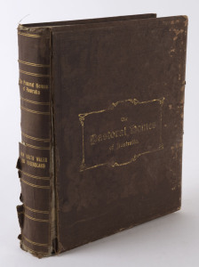 "The Pastoral Homes of Australia, New South Wales & Queensland" published by the Pastoralists' Review [Sydney, John Andrew & Co, 1911] quarto, gilt embossed boards and spine, marbled endpapers with W.H. Lang's personal bookplate adhered to front the front