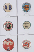 BADGES: A range including "Rocky Starr Man of Stamina", "Walter's Puffs", "The Argus SUPERMAN Club", "3SR Sunny Radio Club", "Peters Pals 3XY", etc. (12, all different). - 3