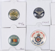 A collection of mainly WW1-era patriotic badges including "For Belgium and Honor"; "Our Fighting Men"; "Servia, Syria, Armenia"; "Discharged Soldiers' Fund"; "Charity"; "Australian Air League 5/-", etc. (16 different). - 2