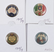 A collection of mainly WW1-era patriotic badges including "For Belgium and Honor"; "Our Fighting Men"; "Servia, Syria, Armenia"; "Discharged Soldiers' Fund"; "Charity"; "Australian Air League 5/-", etc. (16 different). - 5