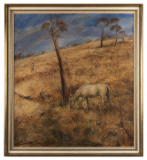 ARTHUR MERRIC BLOOMFIELD BOYD (1920 - 1999) Landscape with Poddy Oil and tempera on composition board, bears artist's name and alternate title Hunter on gallery label on reverse; bears artist's name, title and date on gallery label on reverse, 100 x 90cm, - 2