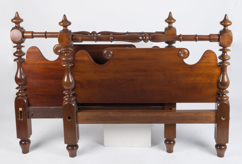 A Colonial double bed, blackwood and cedar, Tasmanian origin, circa 1840, 114cm high, 208cm long, 129cm wide