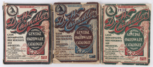 TRADE CATALOGUES: "D & W. CHANDLER General Hardware Catalogues" No. 46, 50 and 51, 1930s; the last with a full page notice dated Sept.1939 "This Catalogue was completed before the outbreak of War. Prices and supplies of merchandise, therefore, cannot be r