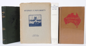AUSTRALIAN INTEREST: "Stories of Australia in the Early Days" by Clarke, 1897 (2nd ed.); "Sydney University drawings by Lloyd Rees" 1922 (signed by Rees in 1984); "Australian Landfall" by Kisch (translated by Fisher and Fitzgerald), 1937; "The National Ga