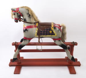 ROEBUCK ROCKING HORSE, Australian made, mid 20th century, 100cm high, 125cm long.