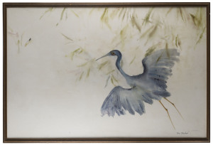 LILLIAN SUTHERLAND, The Heron, watercolour, signed lower right, 86 x 128cm.