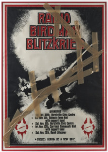 ROCK & ROLL: RADIO BIRDMAN BLITZKREIG, original poster for Sydney dates, signed by Warwick Gilbert, numbered 260 of 500 at lower right,