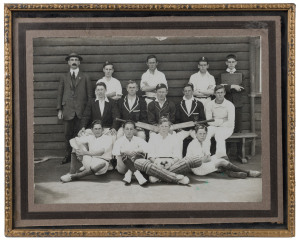 Camberwell Grammar School, cricket team photograph, c.1910, 14.5 x 20cm.