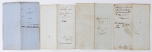 LEGAL AFFAIRS IN THE DISTRICT OF PORT PHILLIP - 1842 to 1861 A group of six (6) documents, mainly warrants created by the Deputy Sherrifs (Samuel Rayward, Alistair MacKenzie) in discharging their roles in settling disputes between free settlers. Three are