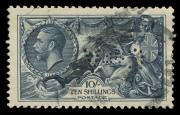 GREAT BRITAIN: 1841-1930s used collection on Hagners with imperf 1d red (2) & 'White Lines Added' 2d blue (2), perforated 2d blue (7), &frac12;d Bantams (3); Surface Printed incl. 1855-57 Large Garter 4d rose & Emblems 1/- green, 1862-64 3d bright carmine-rose, 