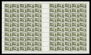 AUSTRALIA: Decimal Issues: 1966-73 (SG.400) 75c James Cook, Plate 3 (at top, at both sides, figure '3' partly or largely guillotined), complete sheet of 100 with variety "Hooked 'C' of '75c' [ShA R1/4], "Extensive recutting at base" [R2/1] & "Recutting at