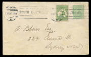 SOUTH AUSTRALIA - Postal History: POSTAL HISTORY: 1915 (Apr.22) use of &frac12;d Green GPO Postal Stationery Envelope uprated with &frac12;d Kangaroo for transit to Sydney, stamps tied by ADELAIDE machine cancel, usual slight toning due to the use of highly surfaced st