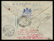 MAURITIUS: POSTAL HISTORY:1935 Covers (2) and a real-photo postcard posted during the visit of the Dutch Submarine 'K XVIII' whilst on its world tour from Holland to Java (during which it visited Tristan da Cunha, South Africa, Mauritius and Fremantle), o - 2