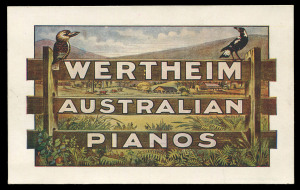 AUSTRALIAN PICTURE POSTCARDS: 1910s-20s better group with advertising cards for Wertheim 'Australian Pianos', Reynella Wines and Theatre Royal (Melbourne) for the 1928 production of "The Trial of Mary Dugan", with printed notice on reverse; also KGV/Queen