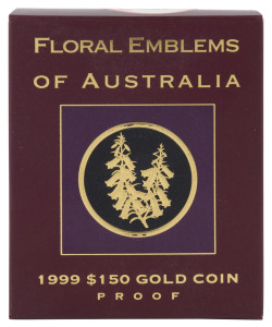 Coins - Australia: Gold: ONE HUNDRED & FIFTY DOLLARS: 1999 $150 'Floral Emblems of Australia' (Common Heath) proof containing ½oz (15.55gr) of 24ct gold (99.99%), in presentation box with certificate.