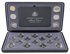 Coins - Australia: Decimal Proofs: 2001 CENTENARY OF FEDERATION: Proof Coin Collection comprising 20 proofs all with frosted designs and mirrored finishes; in original presentation box, with CofA, numbered #2338 of 20,000 produced. Retail $500+.