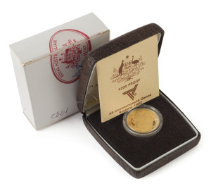 Coins - Australia: Gold: TWO HUNDRED DOLLARS: 1982 Brisbane Commonwealth Games proof, in original presentation box, 10gr of 916/1000 (22k) gold.