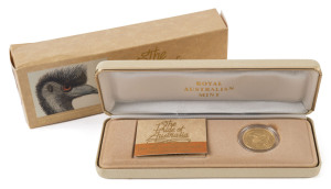 Coins - Australia: Gold: TWO HUNDRED DOLLARS: 1991 Emu proof, in original box, 10gr of 916/1000 (22k) gold.