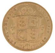 Coins - Australia: Half Sovereigns: QUEEN VICTORIA JUBILEE HEAD/SHIELD: 1893(M), aFine.