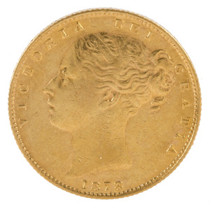 Coins - Australia: Sovereigns: QUEEN VICTORIA YOUNG HEAD/SHIELD: 1878(S), aEF.