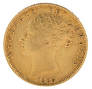 Coins - Australia: Sovereigns: QUEEN VICTORIA YOUNG HEAD/SHIELD: 1885(S), VF.