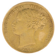 Coins - Australia: Sovereigns: QUEEN VICTORIA YOUNG HEAD/SHIELD: 1884(M), aVF.