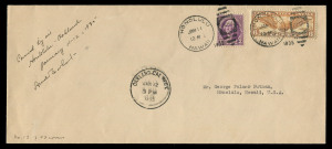 UNITED STATES OF AMERICA - Aerophilately & Flight Covers: 1935 (Jan. 11) Honolulu - Oakland flown cover, endorsed "Carried by air/..." and signed by the pilot "Amelia Earhart" at upper-left and "No.13 of 49 covers" at lower-left; superb condition. EXTRE