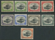 PAPUA: 1901-05 (SG.1-6) BNG Wmk Vertical, Medium to Thick Paper, &frac12;d to 1/- (oxidised) plus Thin Paper &frac12;d SG.9a and a 1d shade; few tones on 1d values, generally fine mint, Cat. &pound;330. (9)