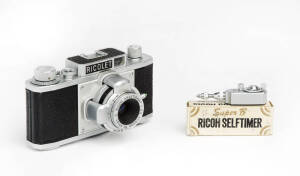 RIKEN (Japan): Ricolet, 1954, the first Riken 35mm camera, with Ricoh f3.5 45mm lens in maker's ERC.