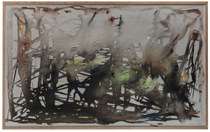 JEVGENIS (Jim) KASAPCEVS, Early Morning in the Bush, watercolour on board, 1969, initialled and dated lower right, titled, dated and identified verso, ​61 x 102cm.