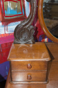 An antique Australian cedar Duchess chest with serpentine front, 19th century, 177cm high, 89cm wide, 47cm deep - 2